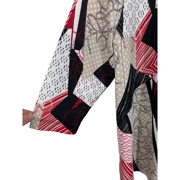 Chico's Easywear Tami 3/4 Sleeve Open Front Cardigan Size 2 US L - Picture 4 of 7